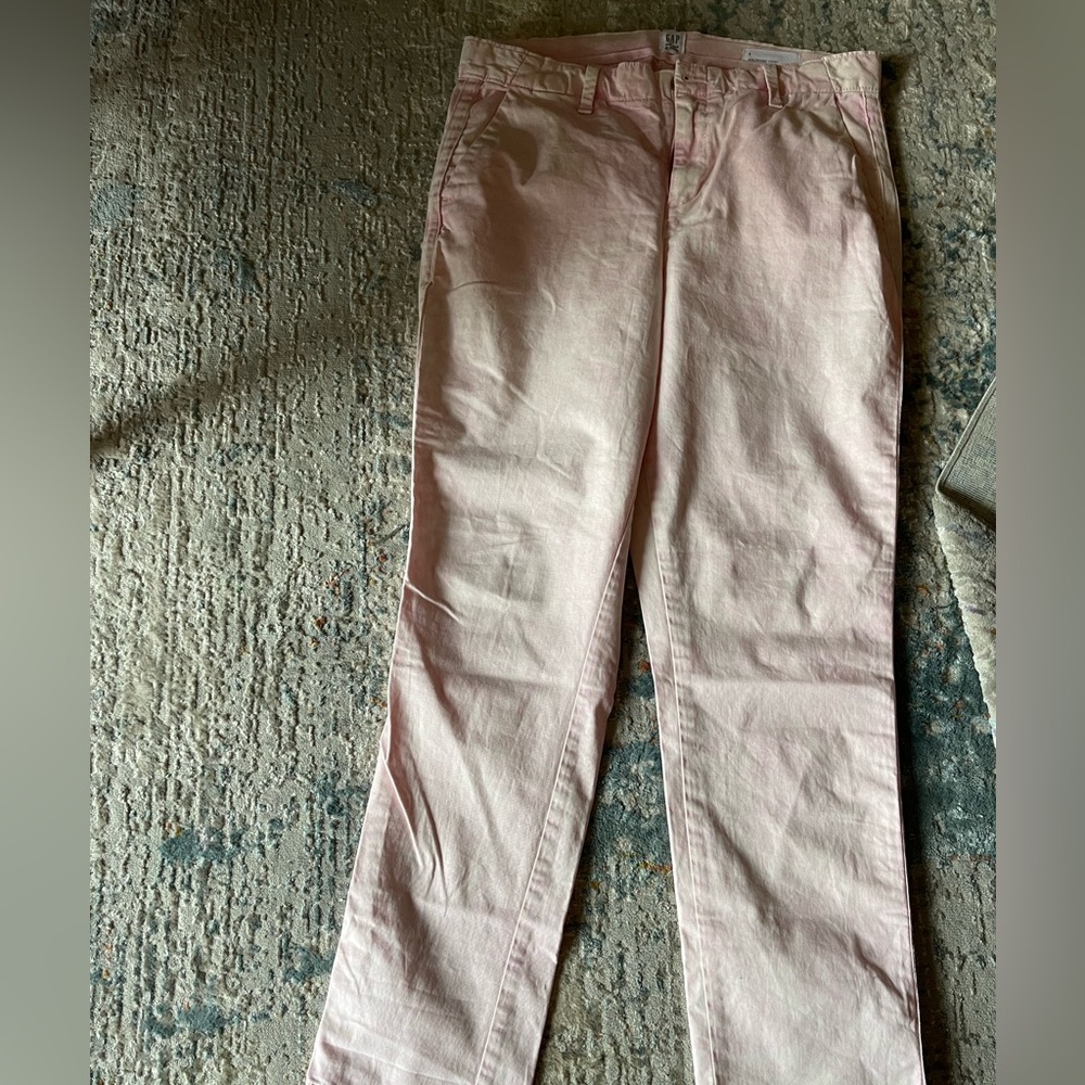 Light Pink Straight-Leg Pants